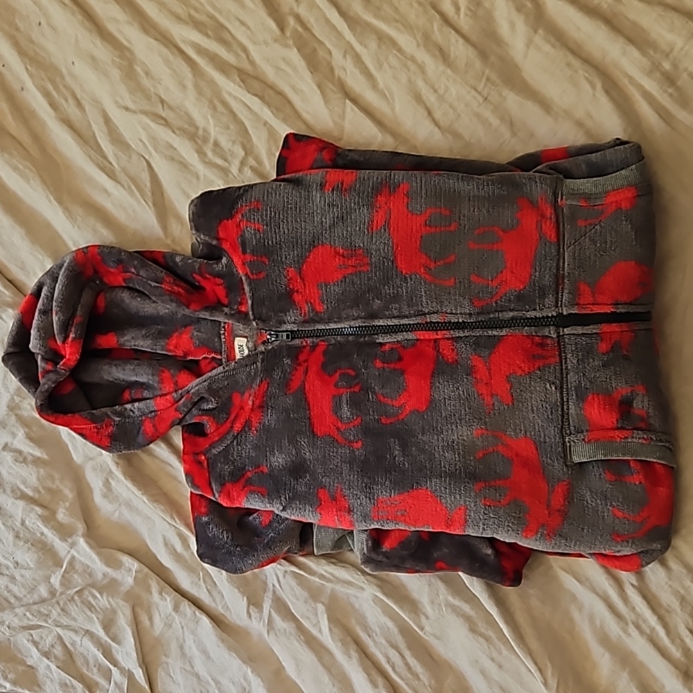 Adult size onesie pyjama's in moose print. Little blue house size large.